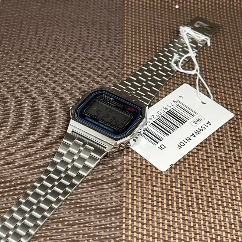 Montre Casio Numérique Rétro Homme – Acier Inoxydable, Étanche, Style Vintage