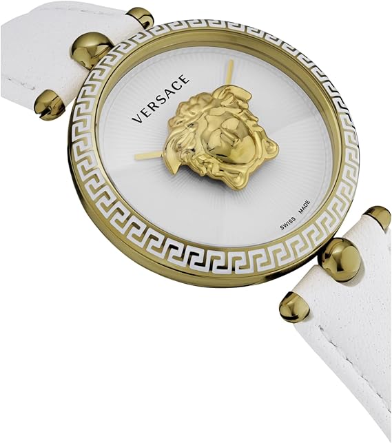 Versace Palazzo Empire Blanc &amp; Or – L’Élégance Pure Signée Haute Couture