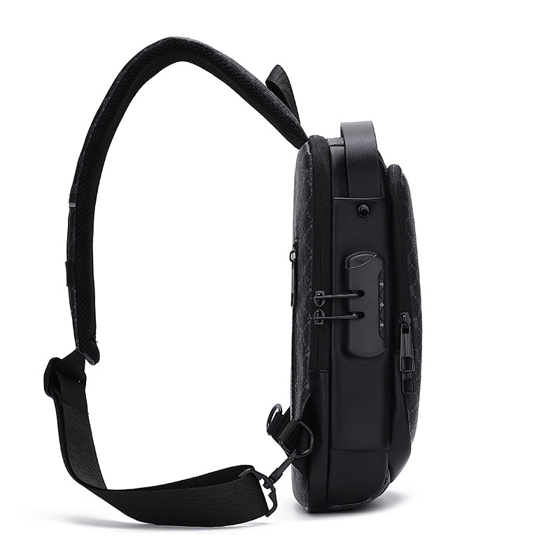 Sac de Poitrine Homme Antivol avec Port USB – Imperméable & Design Moderne