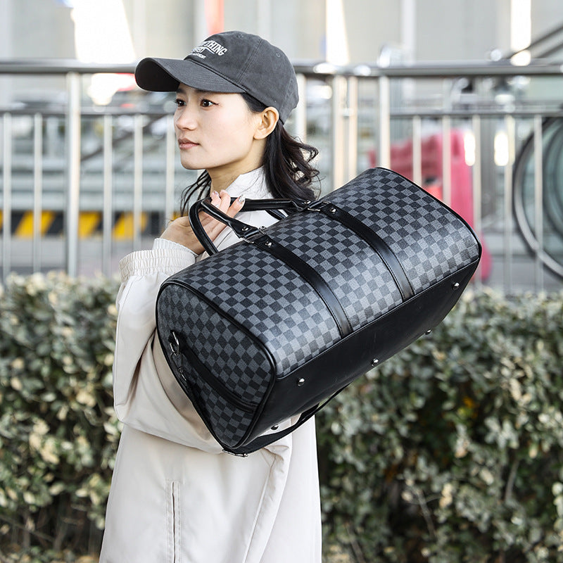 Sac de Voyage Damier Noir - Duffle Bag Luxe Homme | Week-end & Sport Tunisie