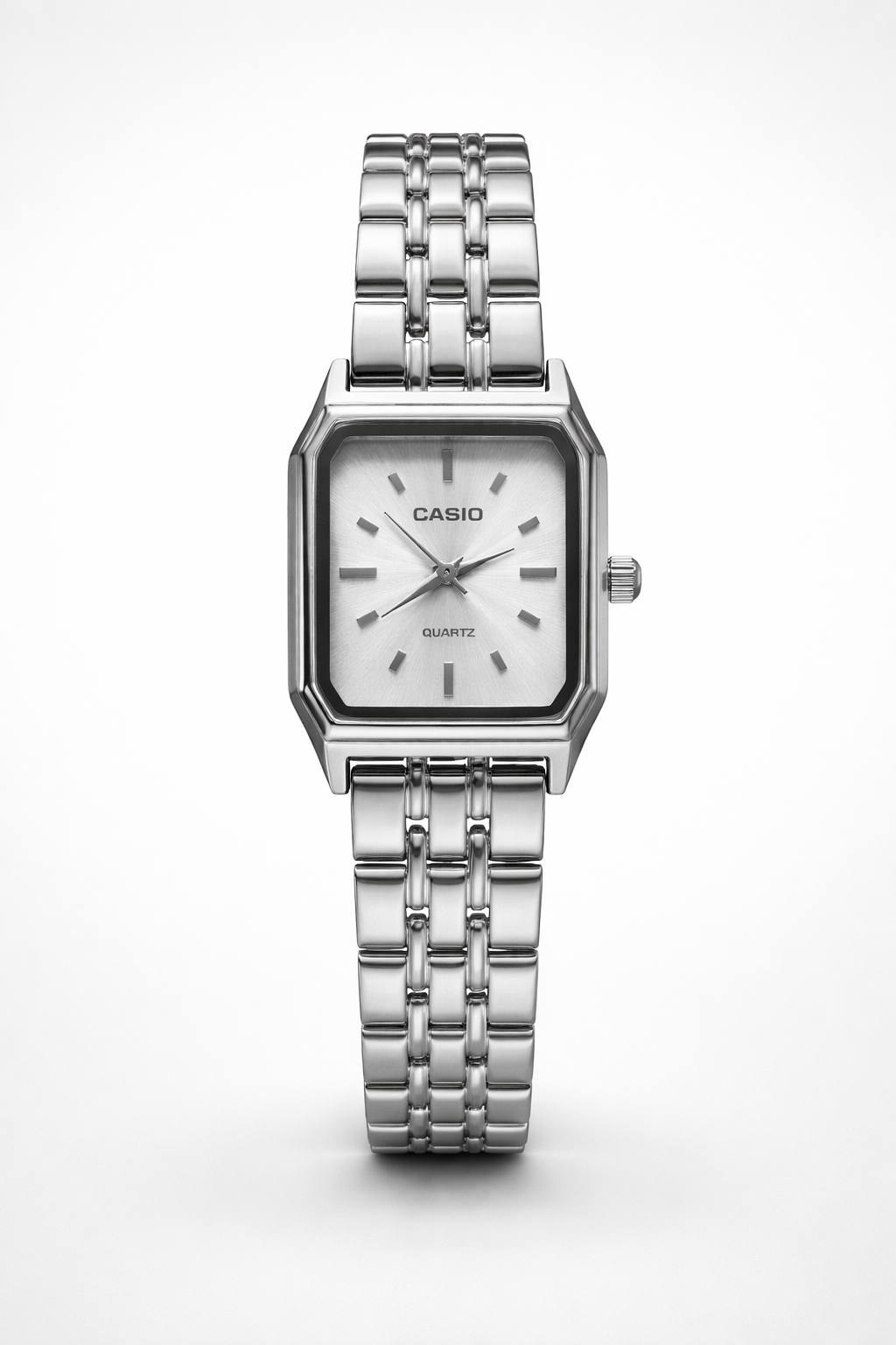 Montre Casio Carrée Femme Acier Argenté - Élégance Intemporelle Quartz