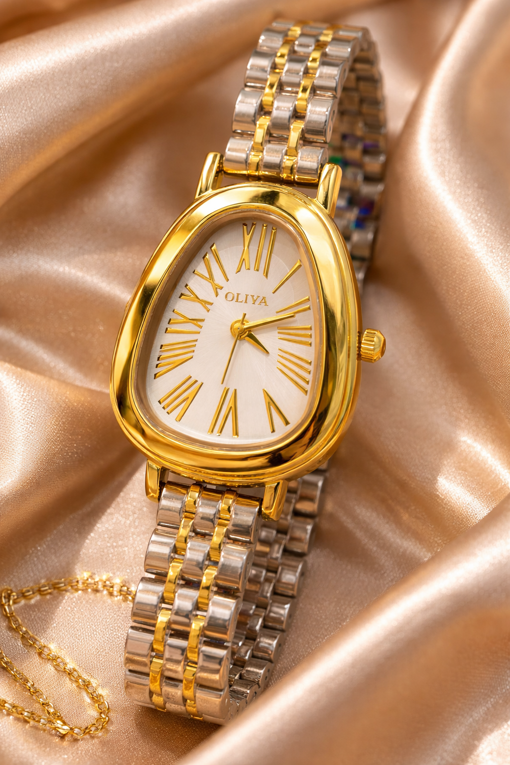 Montre OLIYA Élégance Bicolore Dorée – Raffinement Intemporel au Féminin