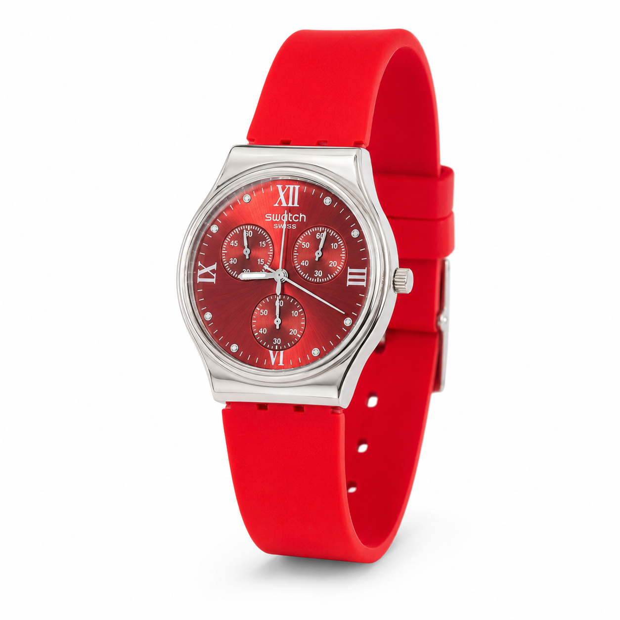 Swatch Chrono Rouge Éclat – L’Énergie du Rouge au Poignet