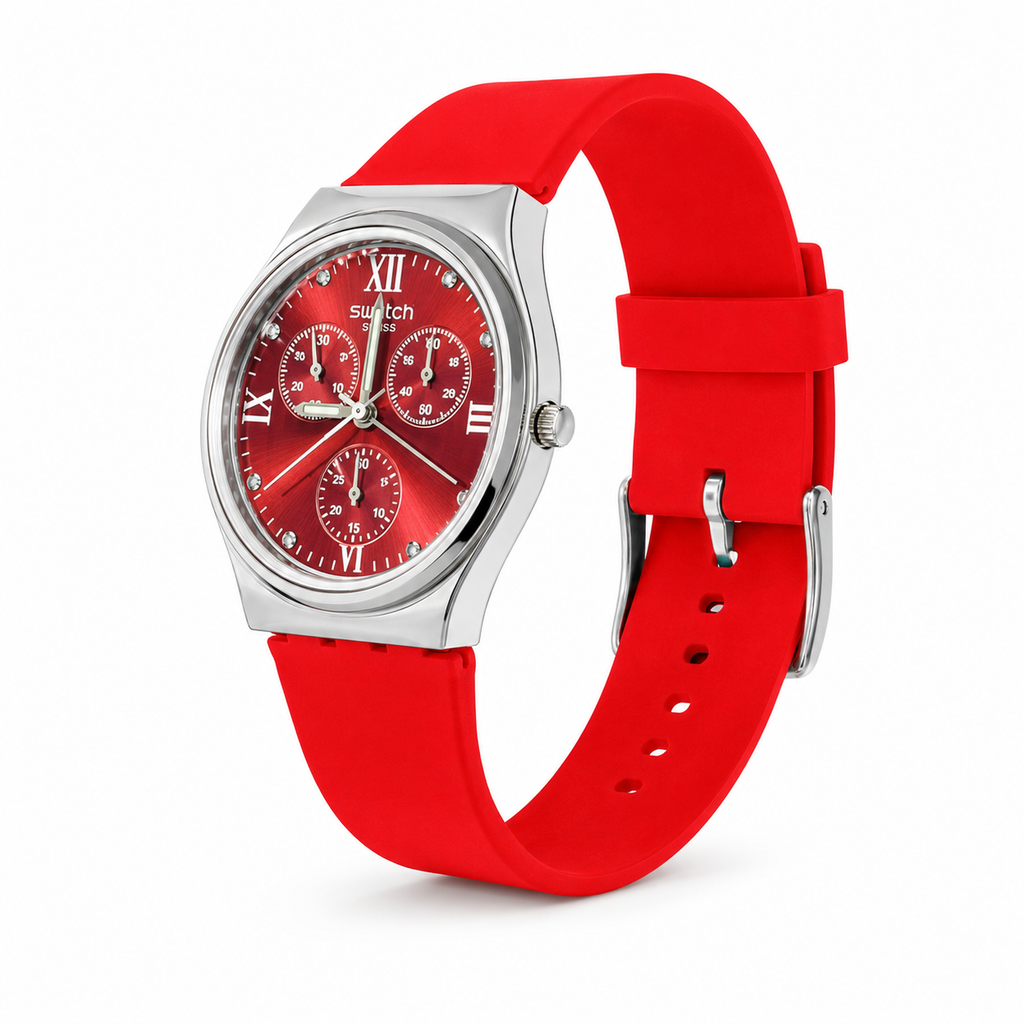 Swatch Chrono Rouge Éclat – L’Énergie du Rouge au Poignet