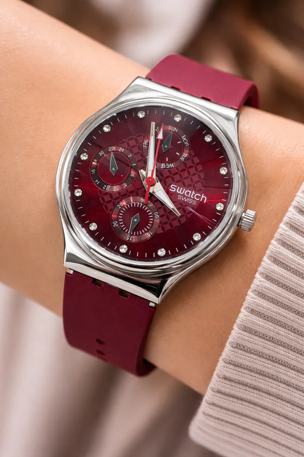 Swatch Rouge Chronographe Raffiné