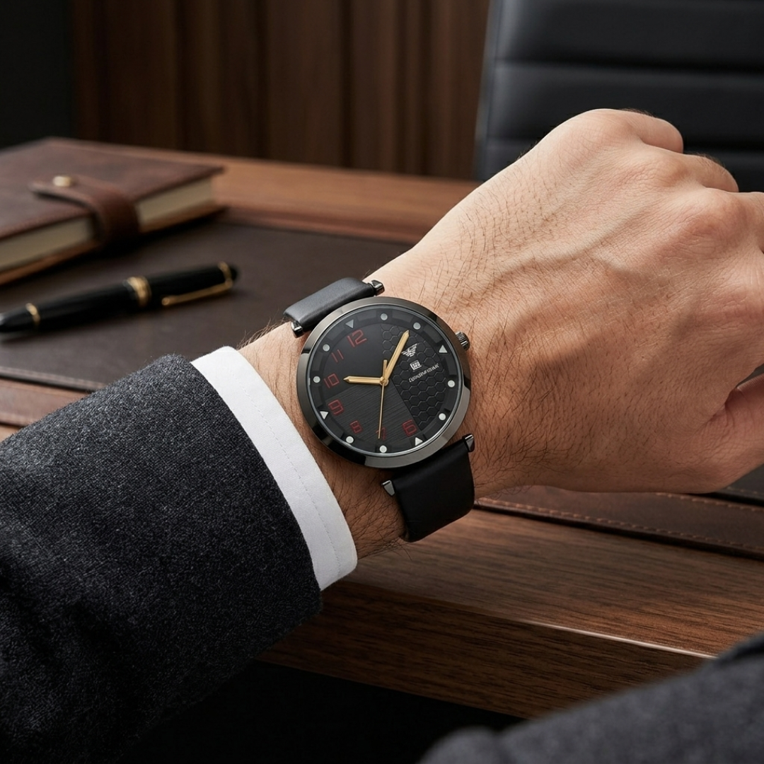 Montre Homme Emporio Armani AR5892 – Design Noir Élégant, Bracelet Silicone Noir, Quartz