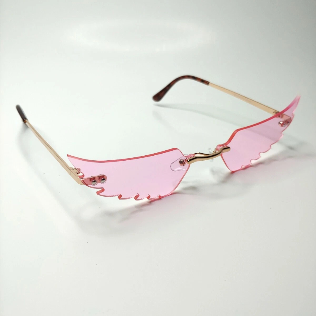 Lunettes de Soleil Ailes d’Ange – Style Futuriste Sans Monture UV400