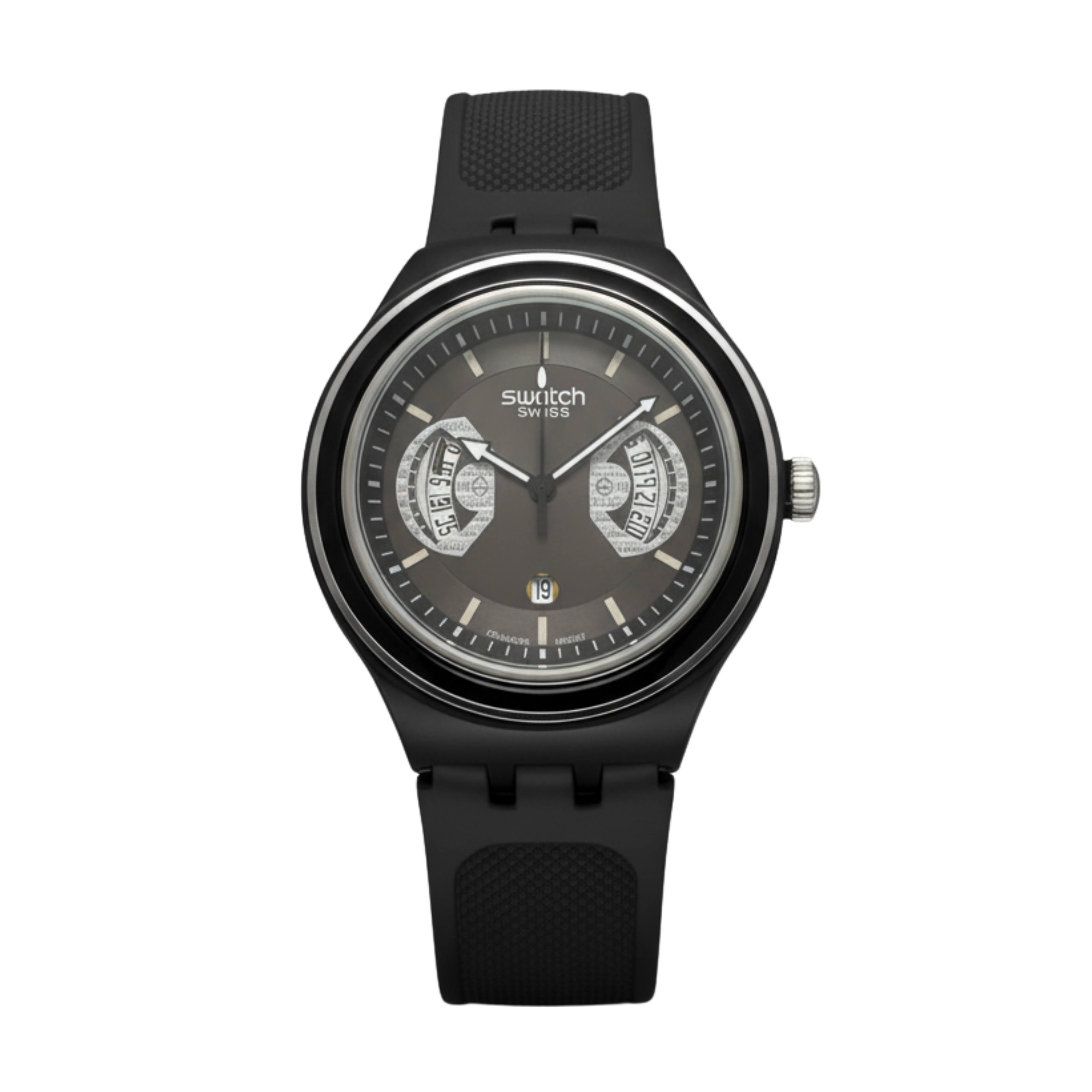 Montre Swatch Chronographe Noire Monochrome - Style Sportif et Discret