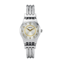 Montre Femme Swatch Argentée et Dorée avec Cristaux