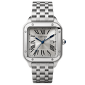 Montre Cartier Style Santos en Acier Inoxydable Argent – Design Classique et Intemporel