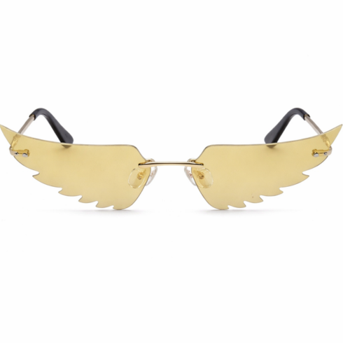 Lunettes de Soleil Ailes d’Ange – Style Futuriste Sans Monture UV400