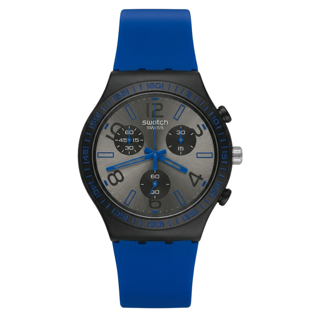 Montre Swatch Bleu Nocturne – L'Alliance Parfaite du Sport Urbain et de la Précision Chronographe