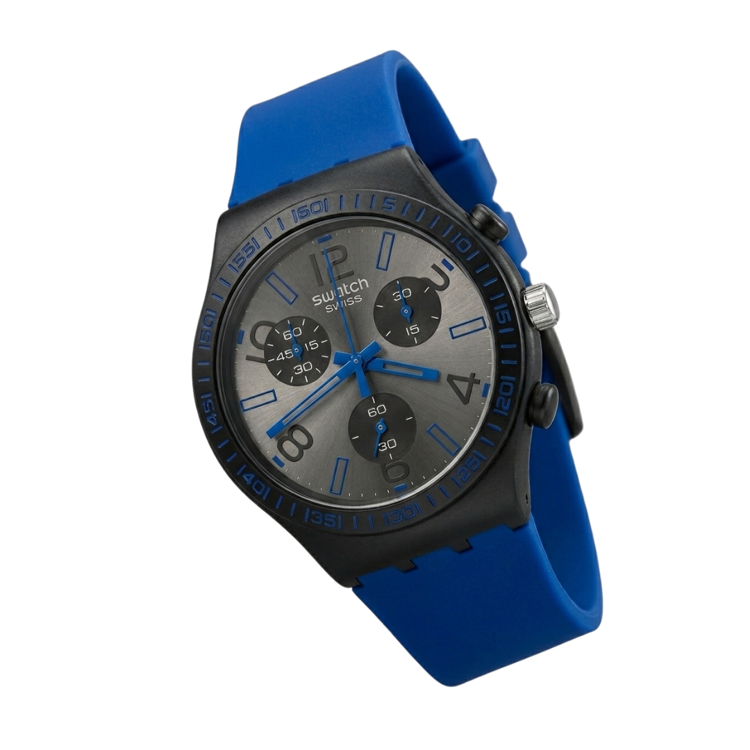 Montre Swatch Bleu Nocturne – L'Alliance Parfaite du Sport Urbain et de la Précision Chronographe