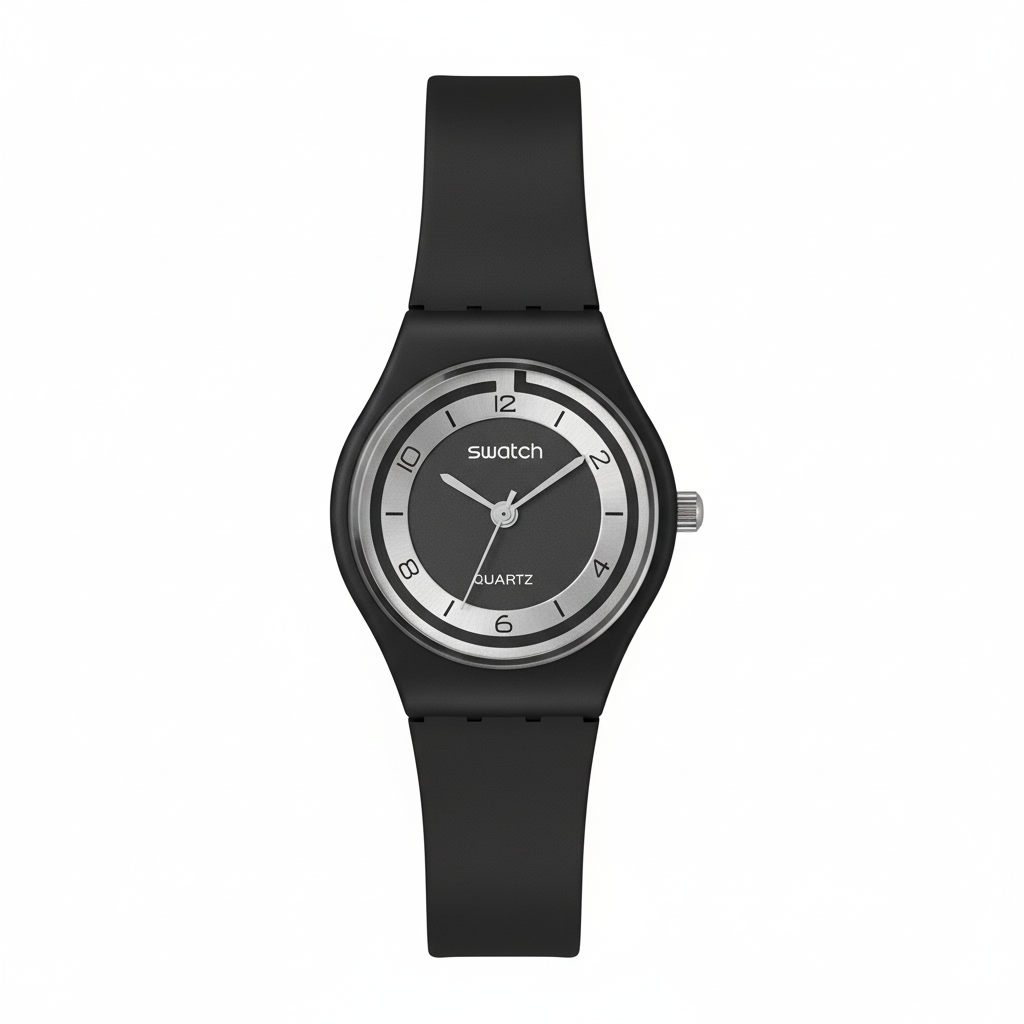 Montre Femme Swatch 3162 Sport Noire – Élégance Intemporelle & Esprit Sportif 26–28mm