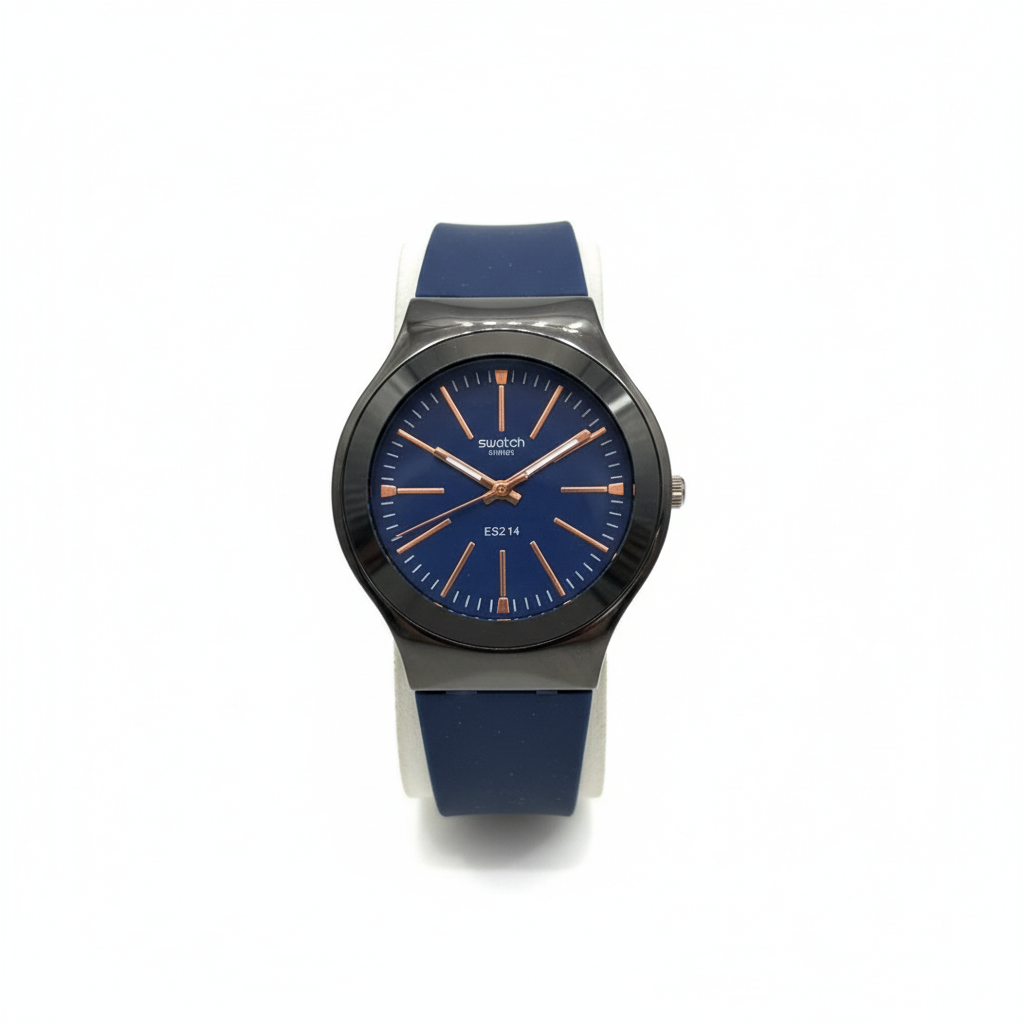 Montre Swatch à Cadran Bleu et Bracelet Silicone – L’Essence du Style Moderne