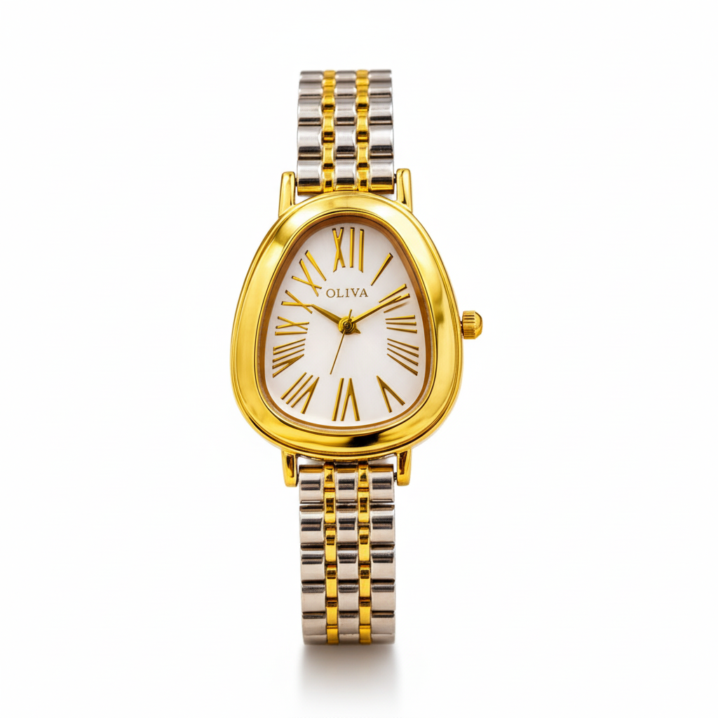 Montre OLIYA Élégance Bicolore Dorée – Raffinement Intemporel au Féminin