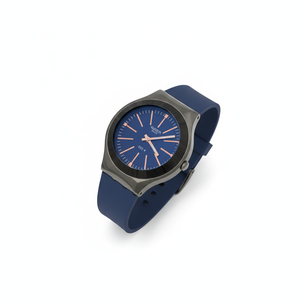 Montre Swatch à Cadran Bleu et Bracelet Silicone – L’Essence du Style Moderne