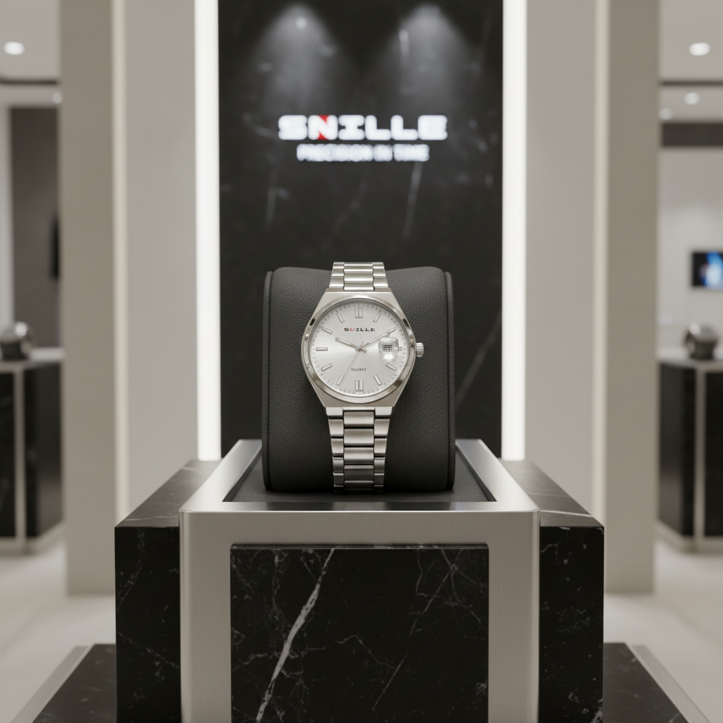 SNILLE Silver Sunray Steel – L’Élégance Classique au Quotidien