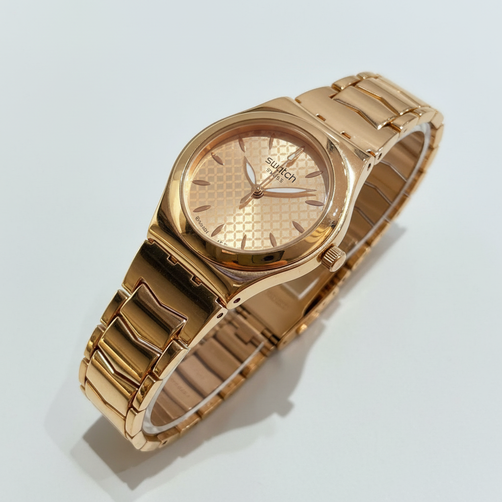 Swatch Golden Pattern – L’Éclat Raffiné au Motif Signature