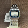 Montre Casio Numérique Rétro Homme – Acier Inoxydable, Étanche, Style Vintage